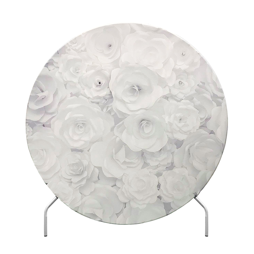 White & Grey Flower Circle